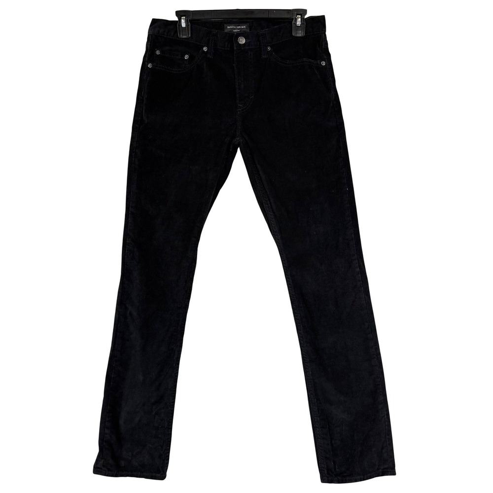 Banana Republic 31x32 Black Slim Fit Corduroy Pants